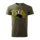 Pánske poľovnícke tričko s motívom jazvec