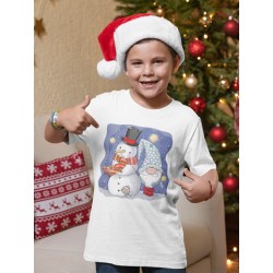 Detské tričko snehuliak vianočný