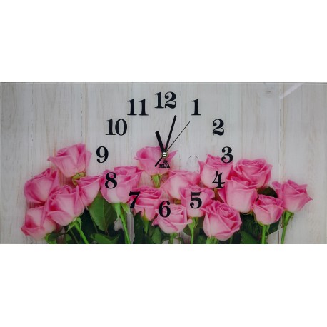 Nástenné hodiny Z330 s motívom kvetov