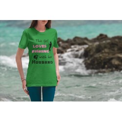 Dámske rybárske tričko s nápisom pre rybárku