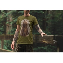 Pánske poľovnícke tričko s motívom medveď FM1