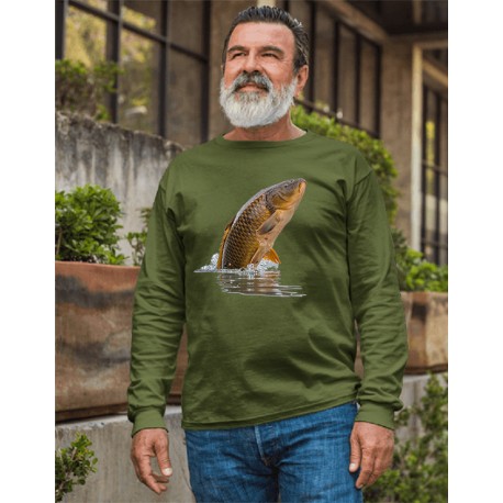 Pánske rybárske tričko s motívom kapor