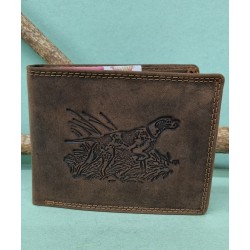 Pánska kožená peňaženka -poľovnícky pes