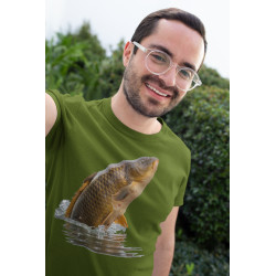 Pánske rybárske tričko s motívom kapor 
