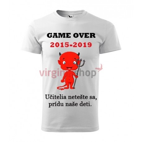 Absolventské tričko Game over