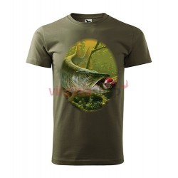 Pánske rybárske tričko s motívom šťuka FŠ5