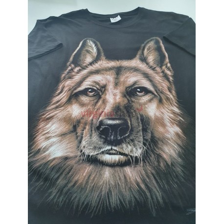 Pánske tričko s krátkym rukávom s motívom vlk 