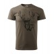 Pánske poľovnícke tričko s motívom jeleňa 