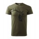 Pánske poľovnícke tričko s motívom jeleňa