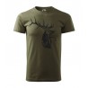 Pánske poľovnícke tričko s motívom jeleňa