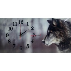 Nástenné hodiny s motívom vlk 330N