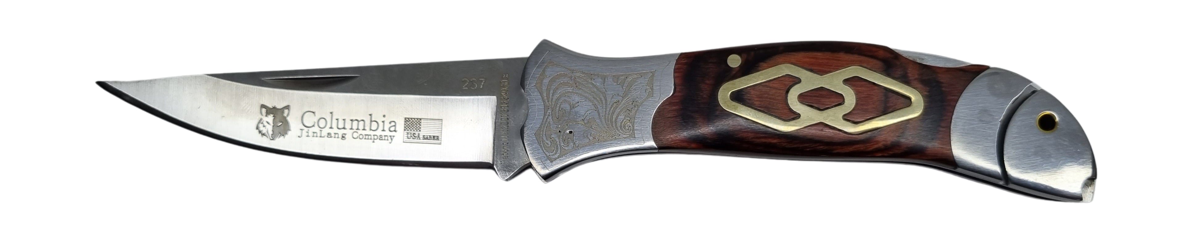 Columbia USA Saber zatvárací vreckový nôž dizajn ryba 20/8cm – detail 1