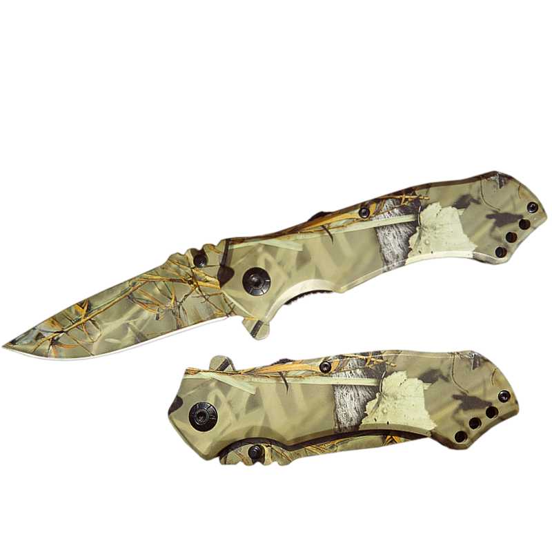 Zatvárací vreckový nôž s lisovým vzorom 21/9cm +klip – detail 1