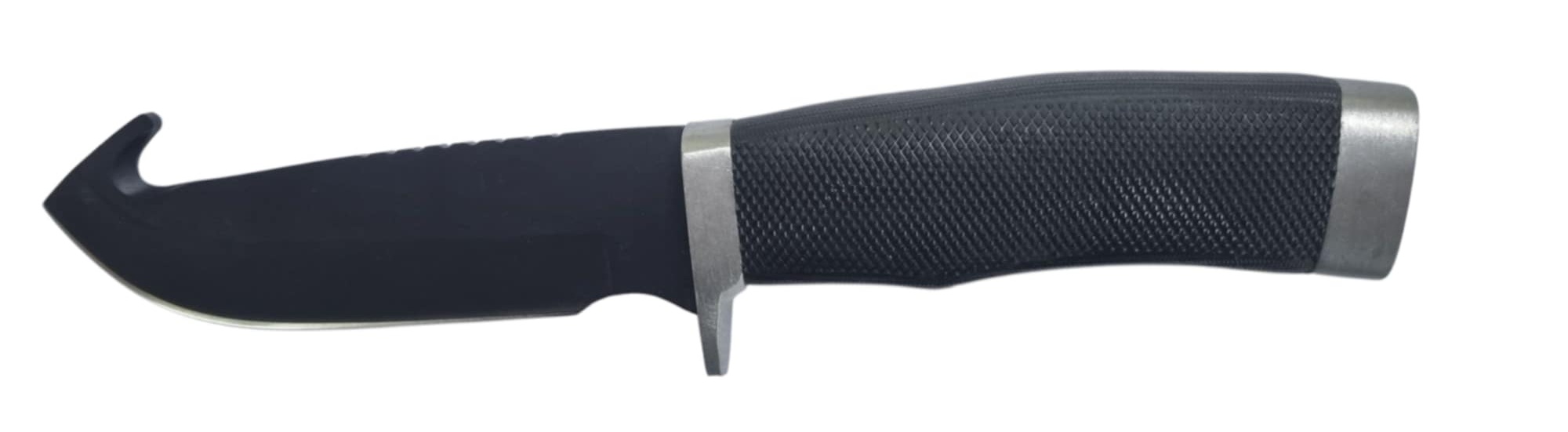 Poľovnícky nôž s čiernou protišmykovou rukoväťou 23/10cm + puzdro – detail 1