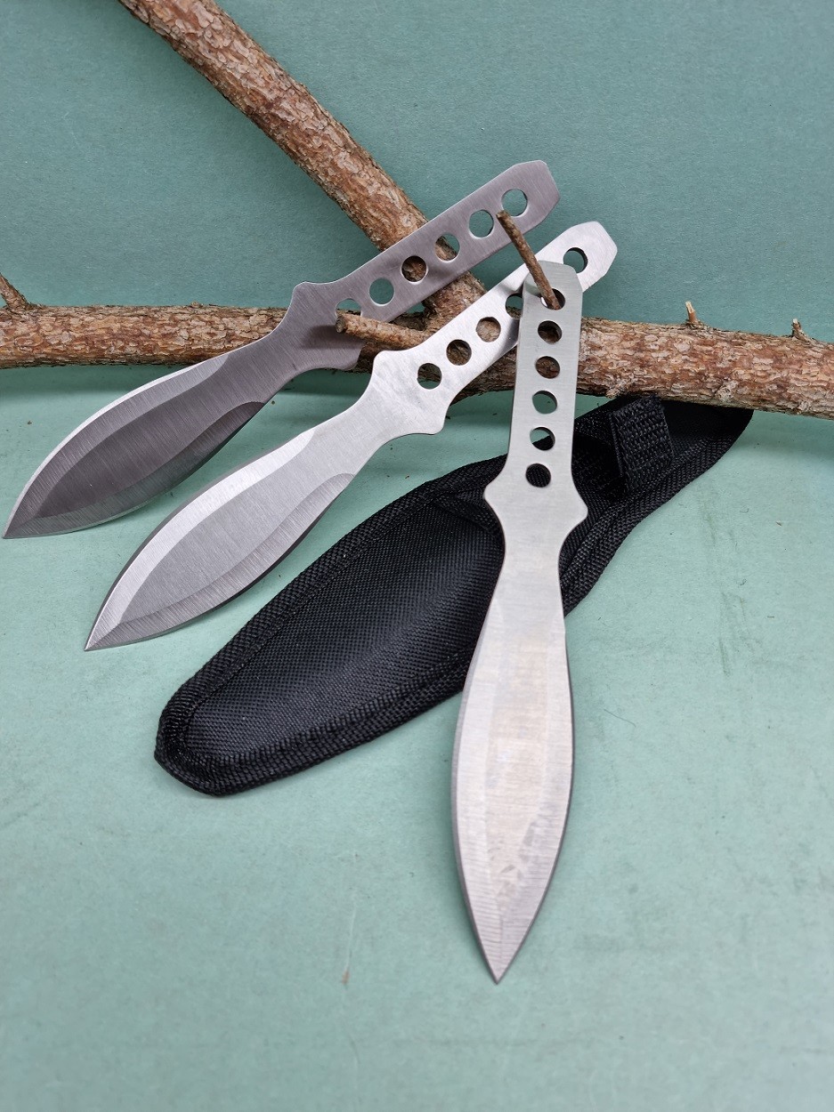 Vrhací nôž 19cm SADA 3ks + puzdro – detail 1