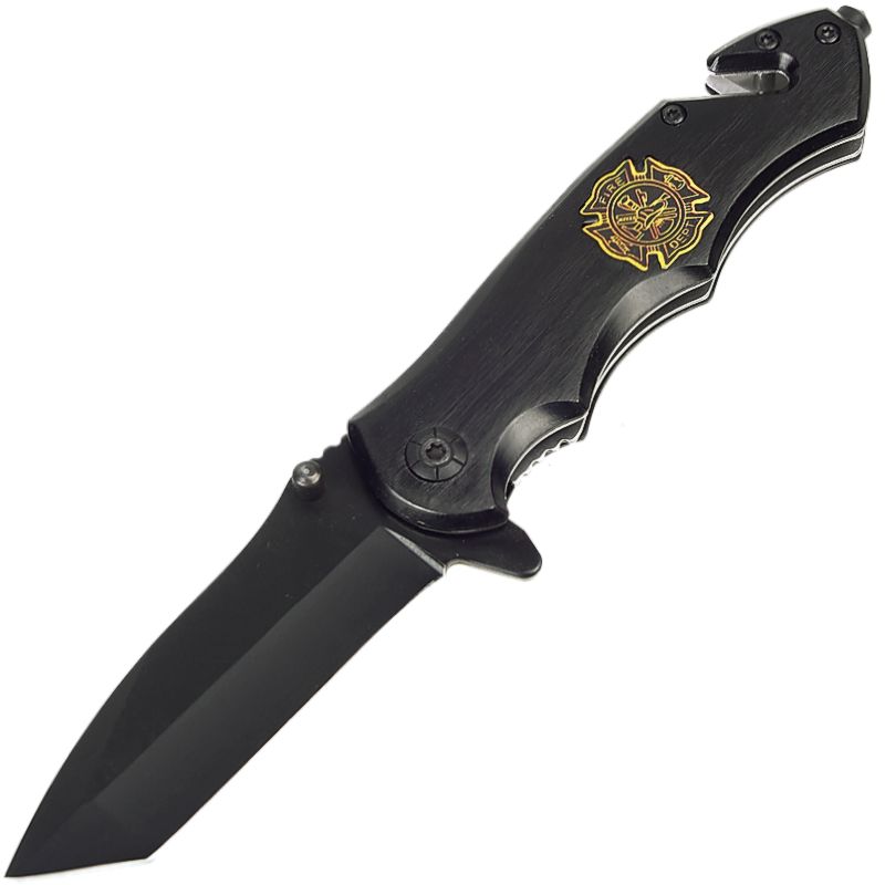Kandar zatvárací vreckový nôž hasičský znak +klip 21,5cm/8,5cm – detail 1